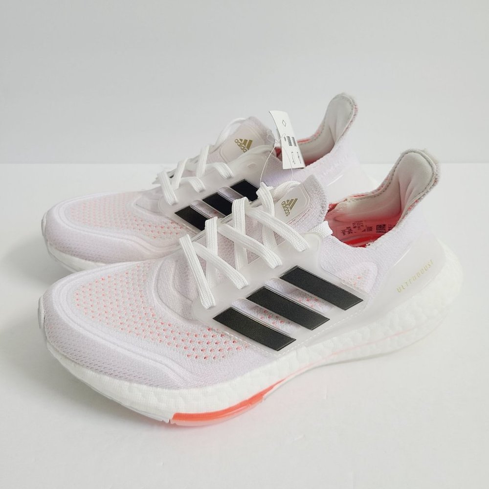 NEW Adidas Womens Ultraboost 21 Running Shoes S23840 Size 5 White #2
